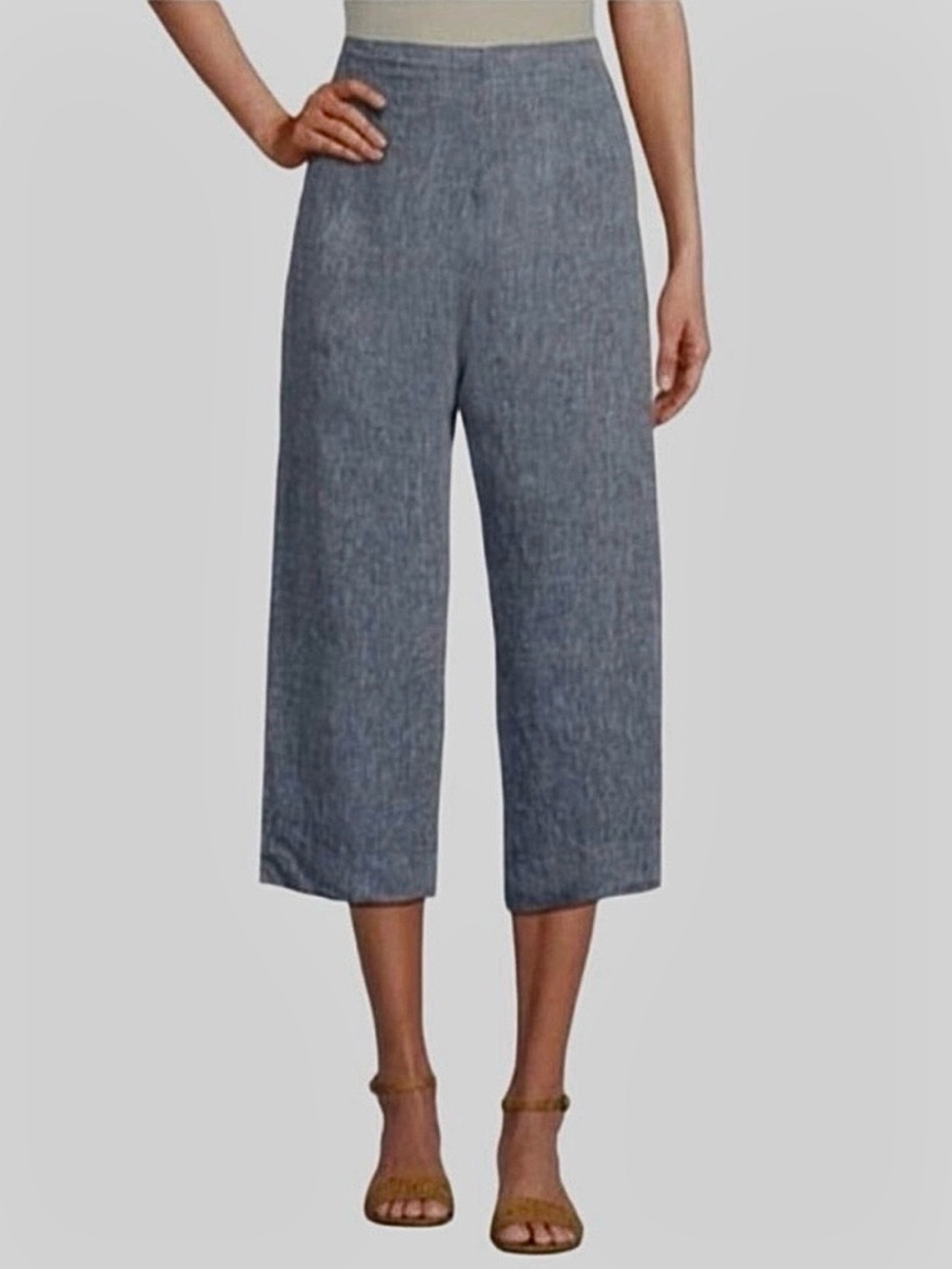 Bryan Walker Cross-Dyed Linen Crop Pant
